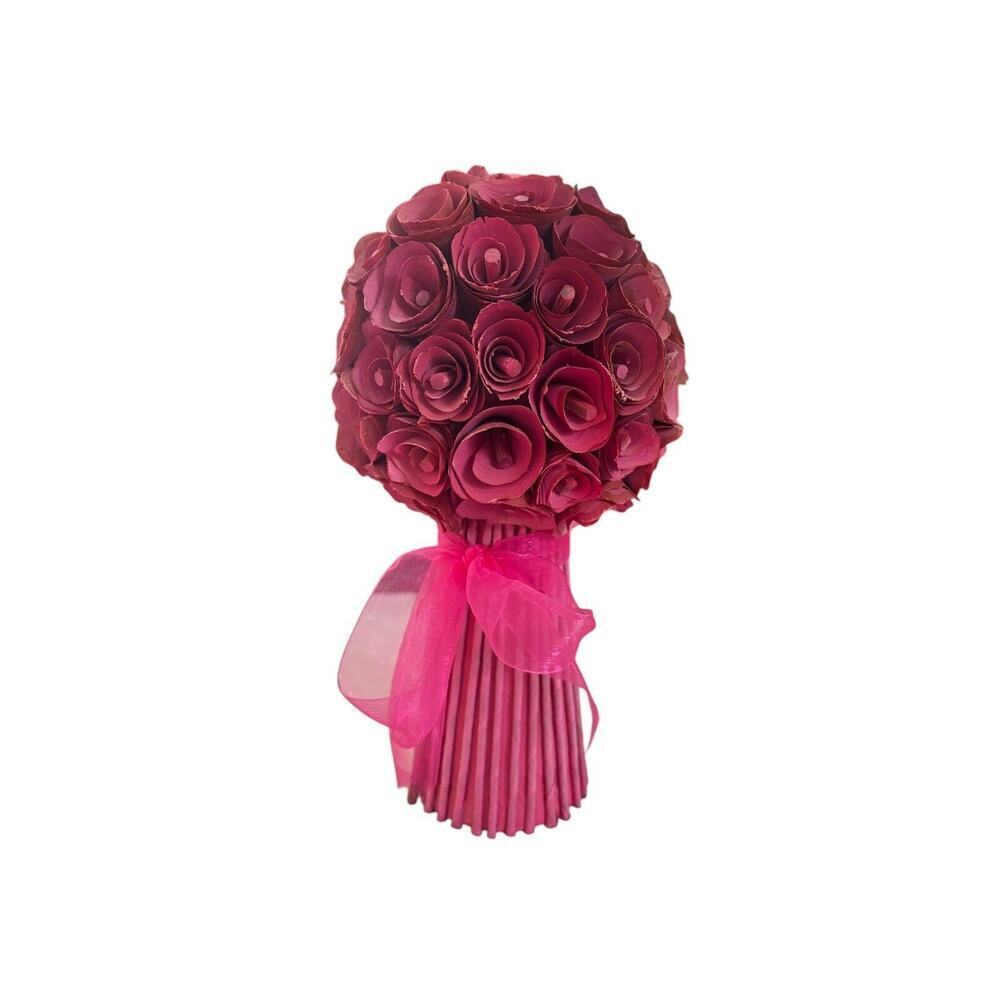 12” Smith & Hawken Curled Standing Bouquet Roses Valentine’s Day Love Decor